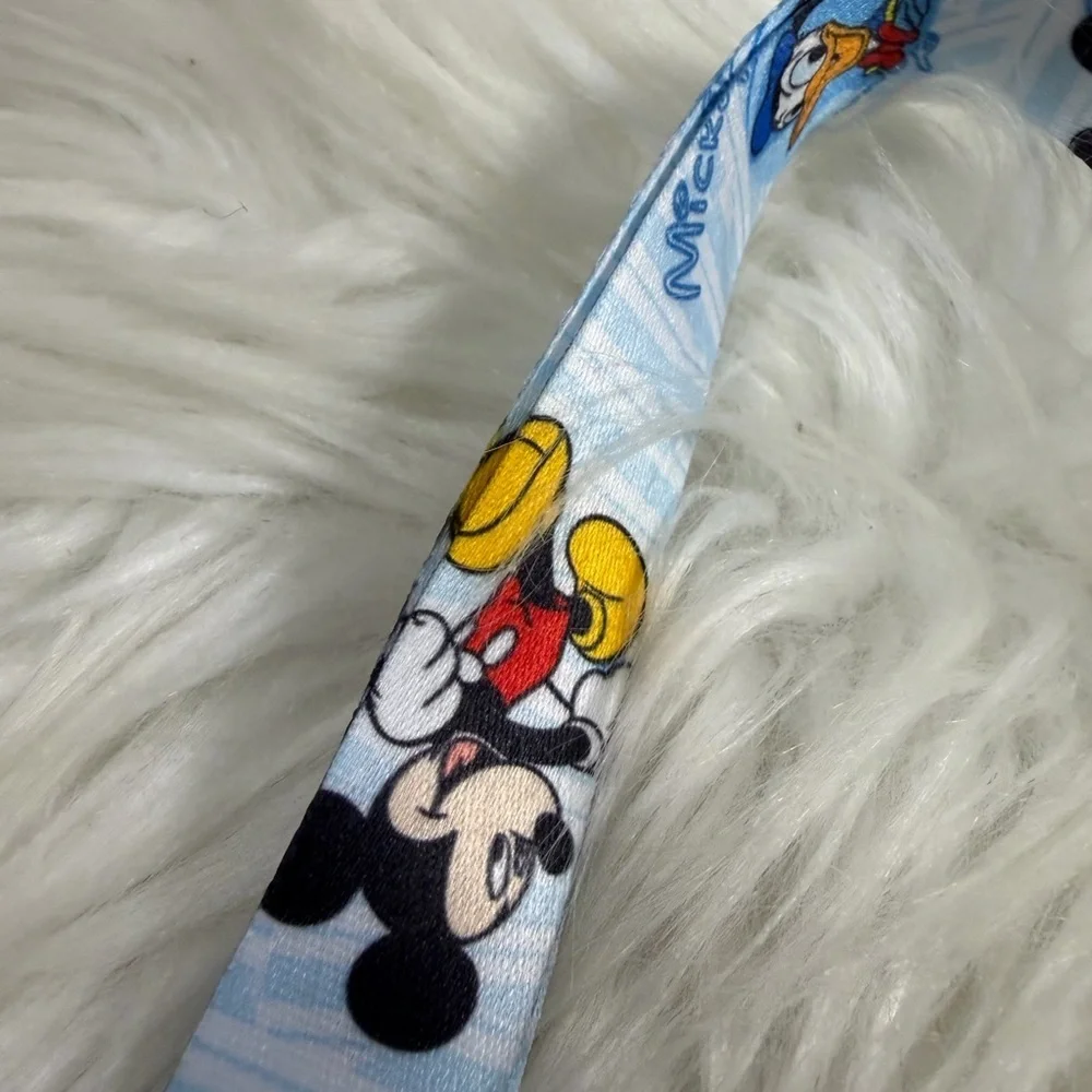 💙3/$20💙 Disney Mickey & Pluto Light Blue Lanyard with Yellow Accents